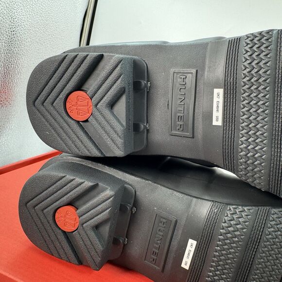 New Hunter Women's Black Original Short Back Adjustable Rain Boots Size 9 - Picture 8 of 14